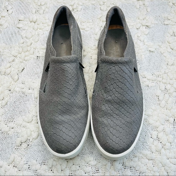 Timberland Sneakers Women's Size Slip On Gray Leather Platform - Picture 3 of 12